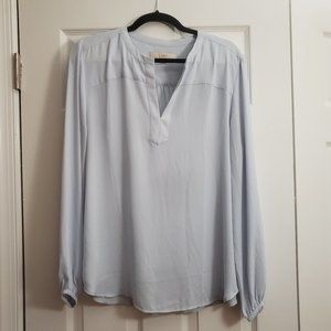 The Loft - soft comfortable baby blue blouse